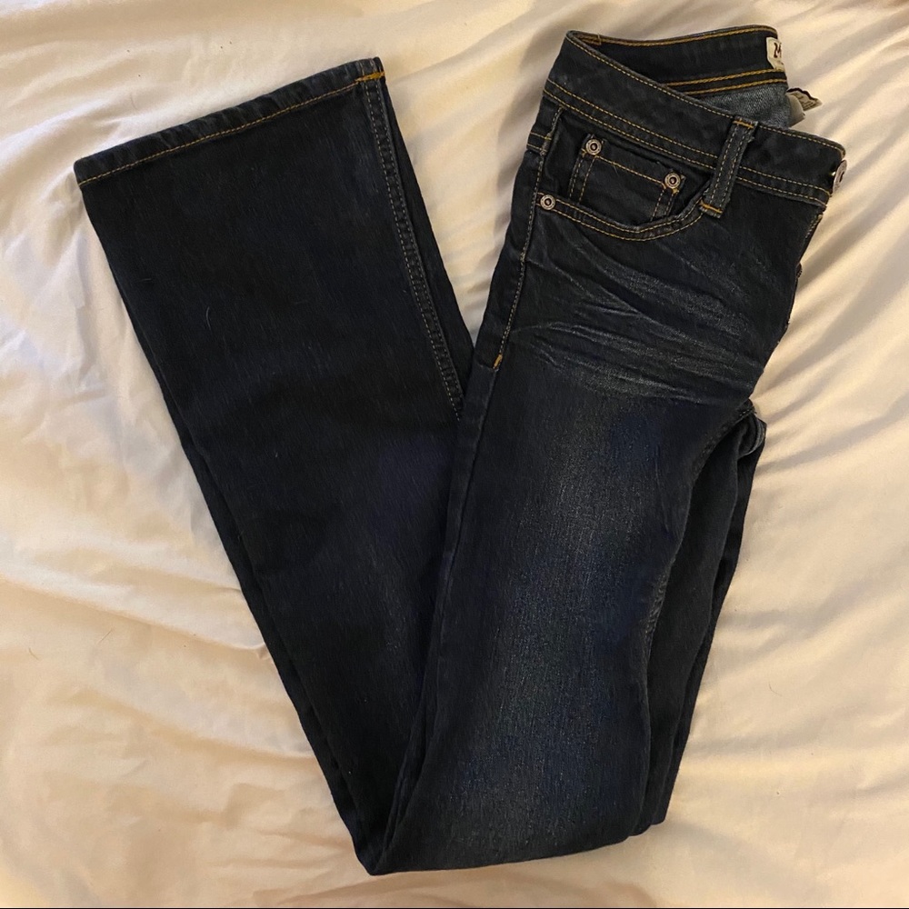 2 / $20 Mudd Low Rise Dark Wash Boot Cut Jeans